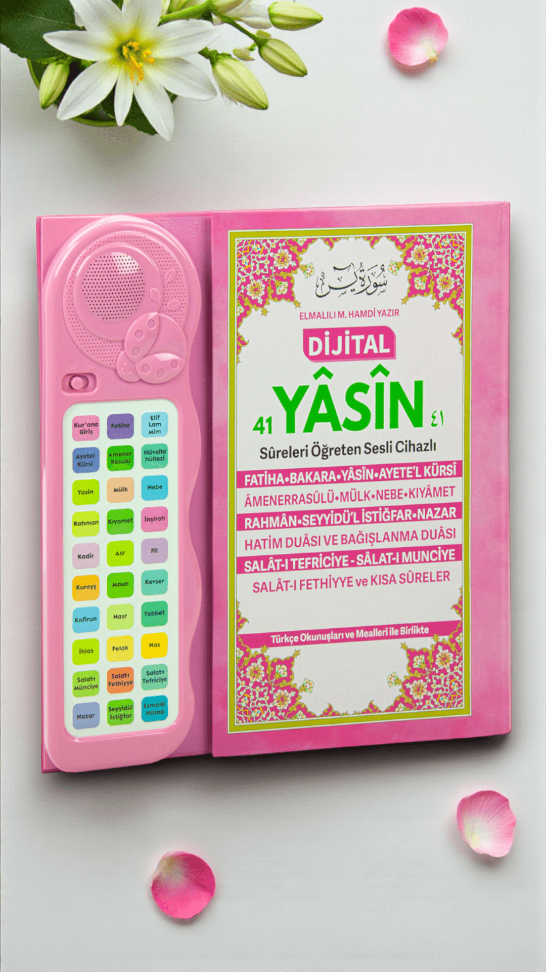 Yasin Şerif Sureleri Öğreten Sesli ve Dijital Kitap - Pembe